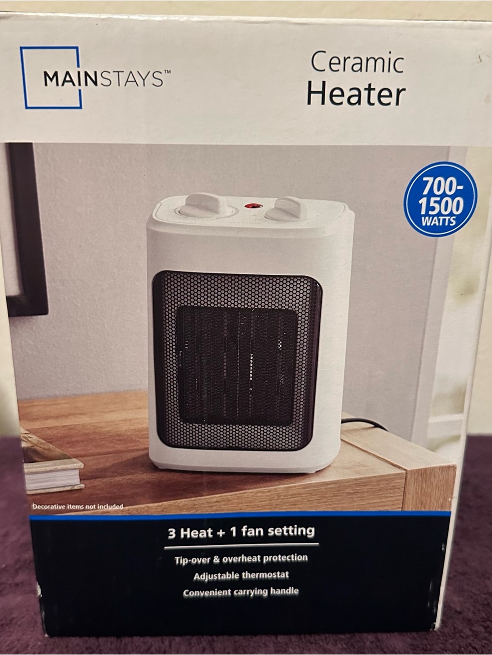 Pro Breeze 1500W Portable Electric Ceramic Heater for Indoor Use NEW